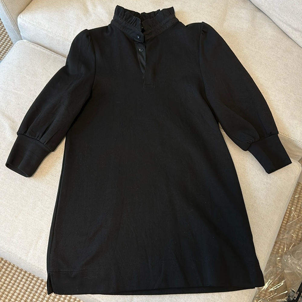 Tuckernuck Pomander Place black ruffle collar dress
